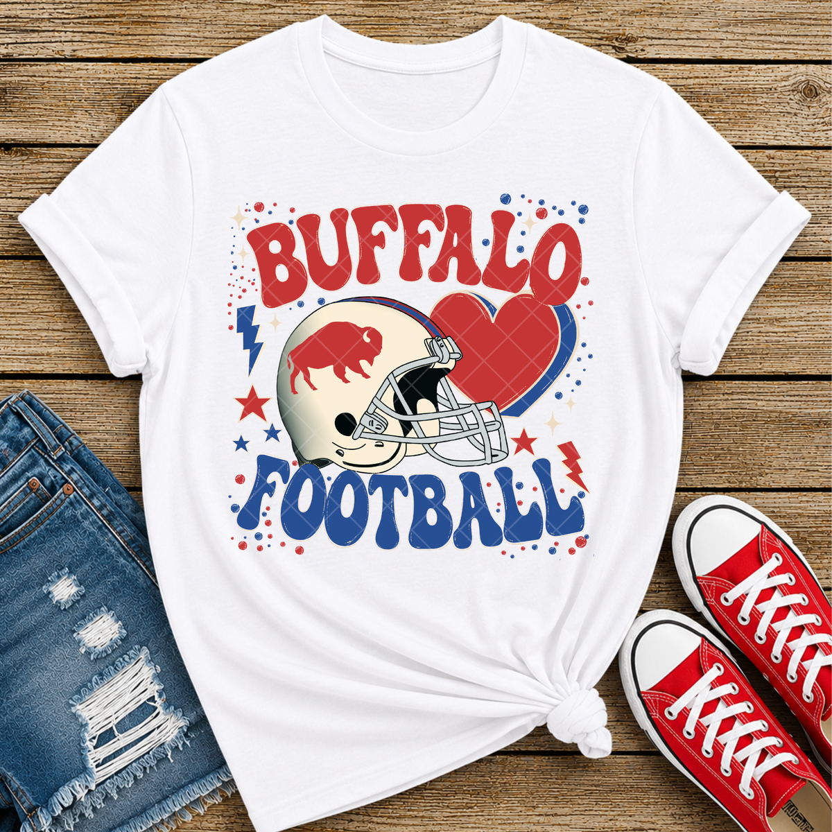 Buffalo Football Heart DTF Transfer