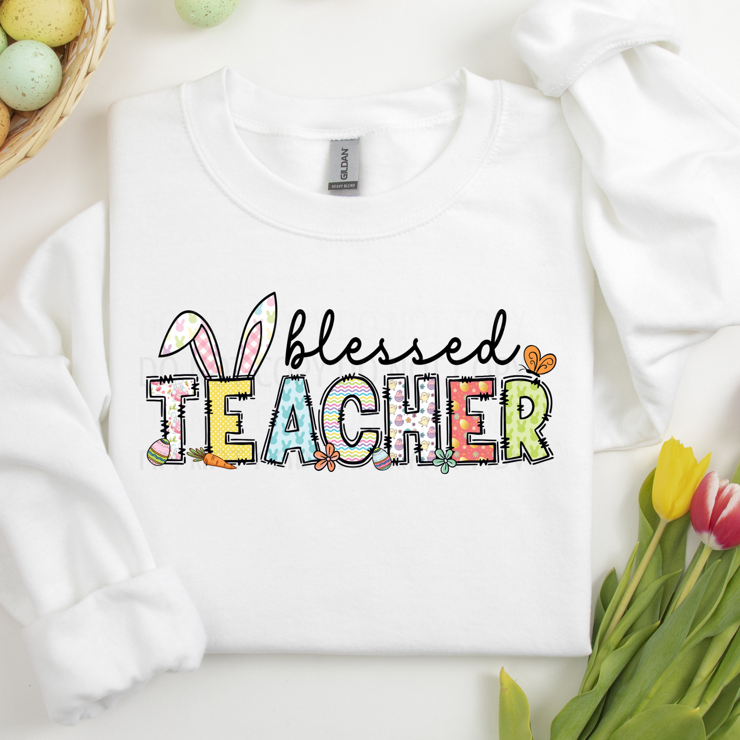 Blessed Teacher Easter DTF Transfer