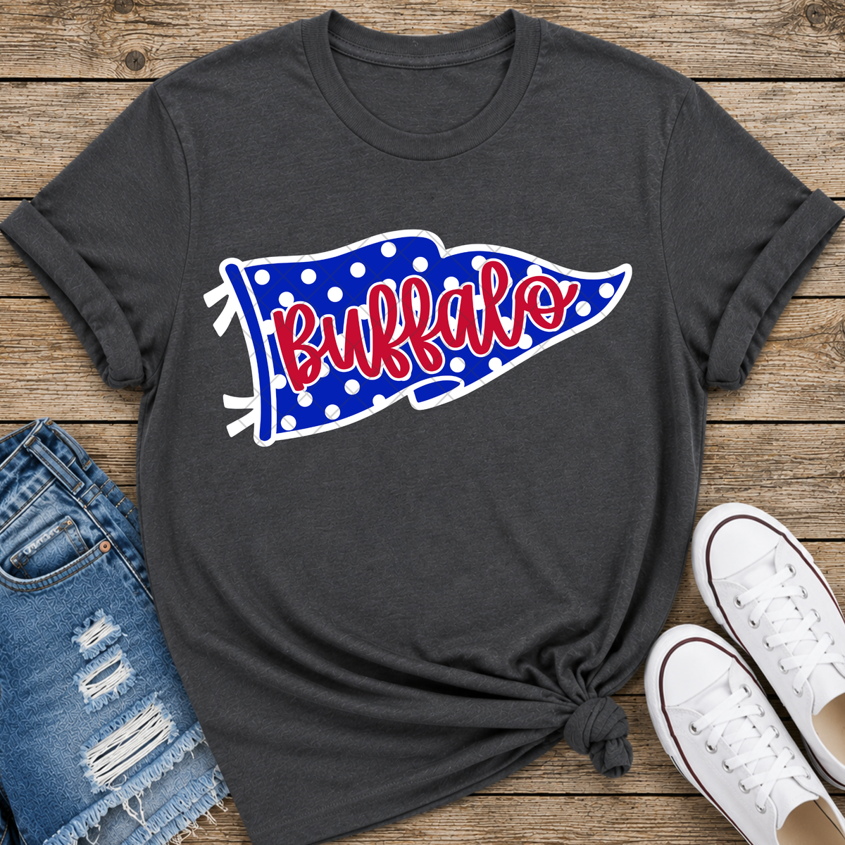Buffalo Polk Dot Flag DTF Transfer