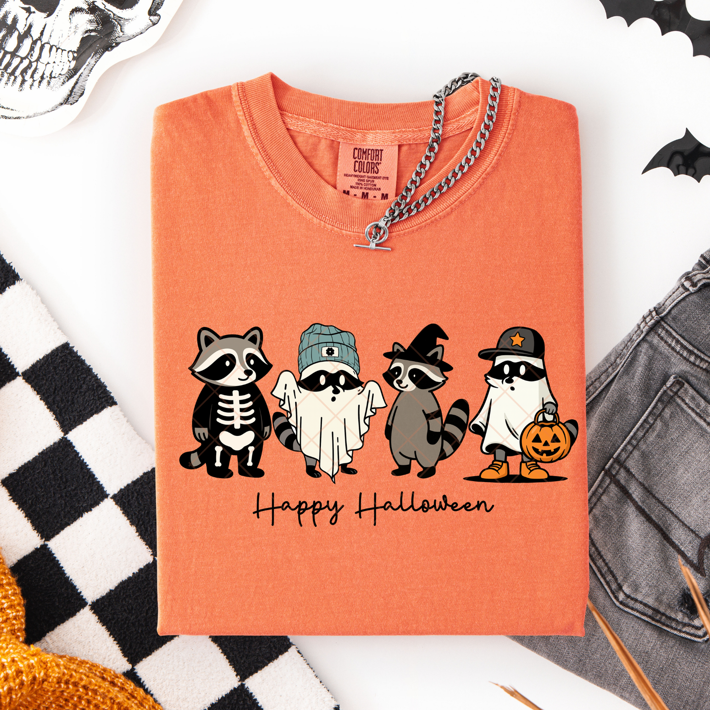 Racoons Happy Halloween DTF Transfer