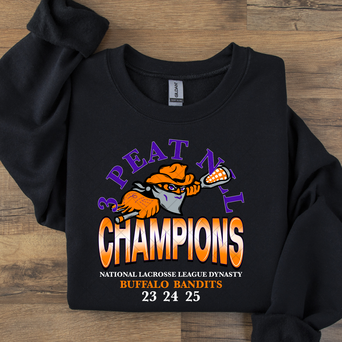 3 Peat Champions Bandits DTF Transfer