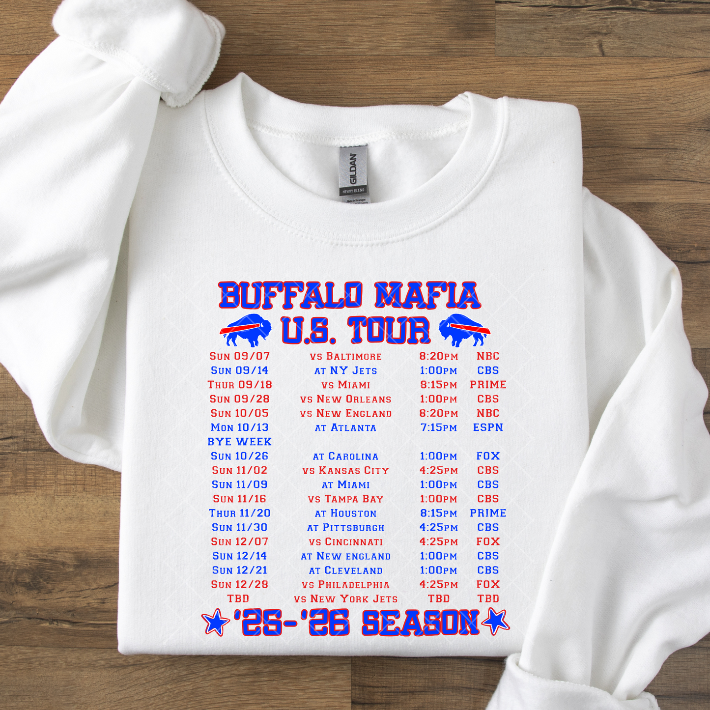 Buffalo Mafia Tour Schedule Set with Pocket DTF Transfer