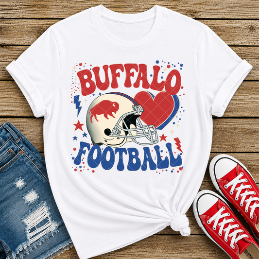 Buffalo Football Heart DTF Transfer