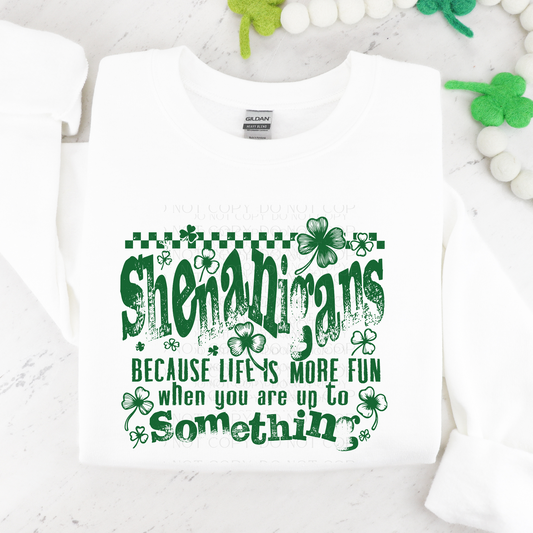 Shenanigans Distressed DTF Transfer