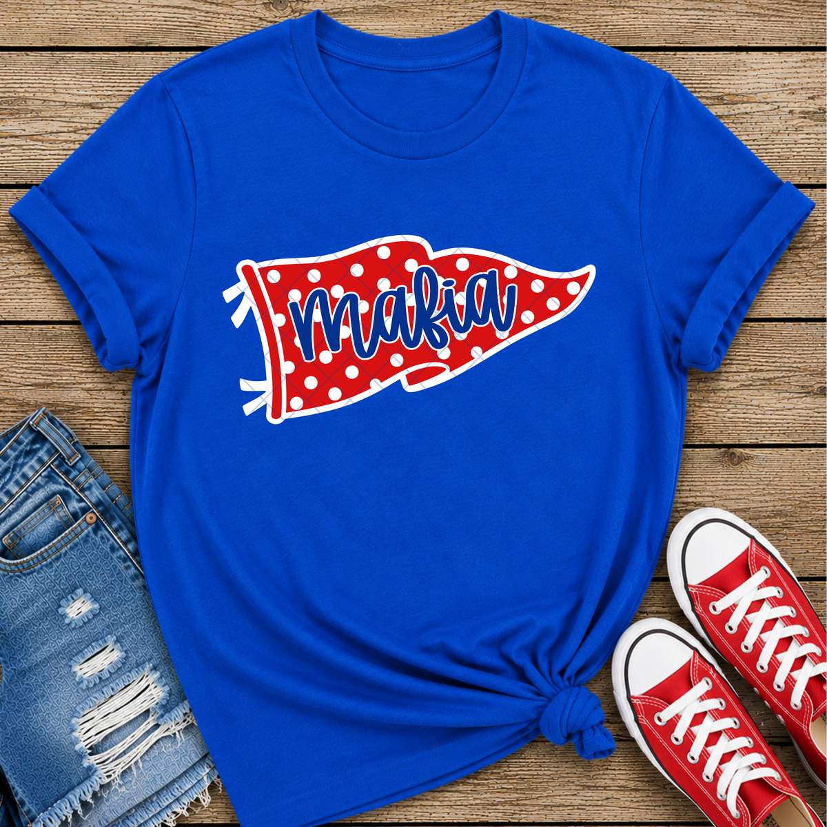 Buffalo Polk Dot Flag DTF Transfer