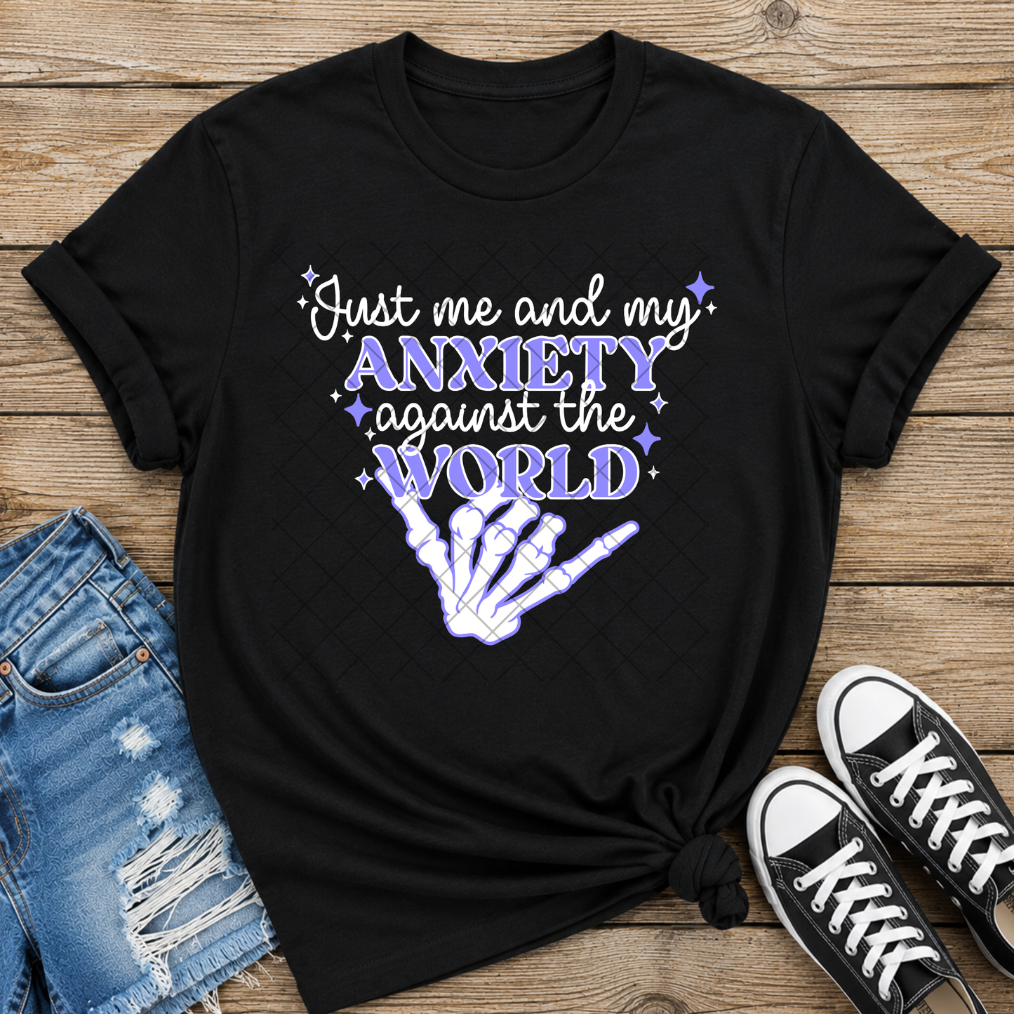 Just Me and My Anxiety DTF Transfer