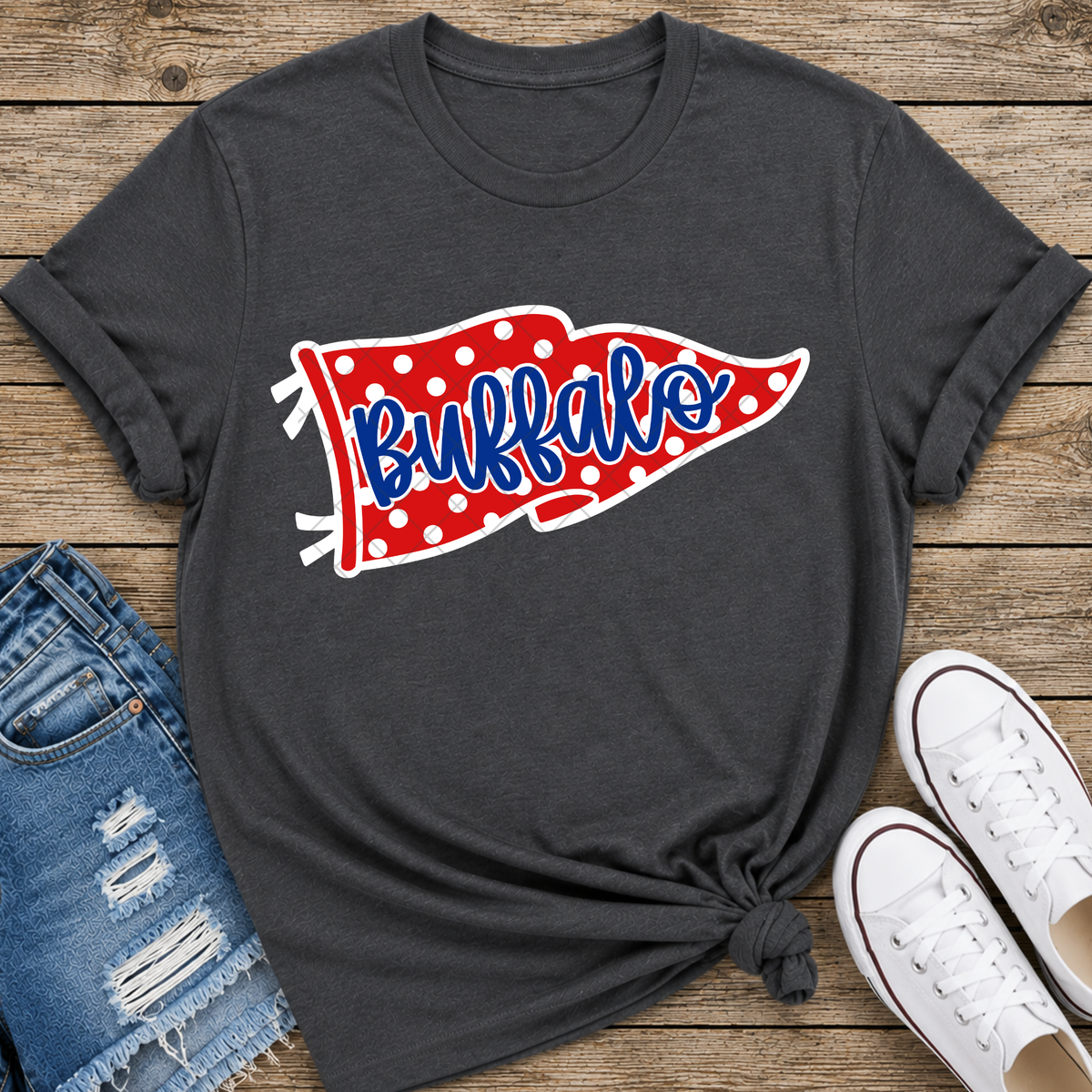 Buffalo Polk Dot Flag DTF Transfer