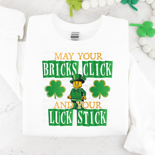 May Your Bricks Click and Your Luck Stick Kids DTF Transfer