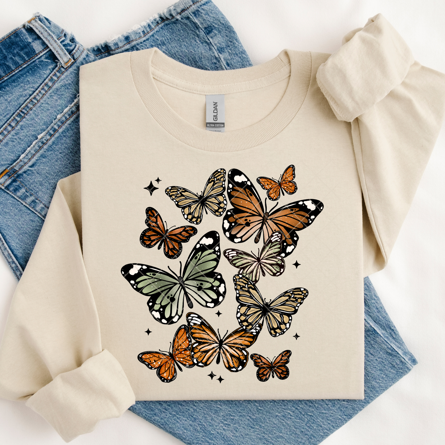 Colorful Butterflies DTF Transfer