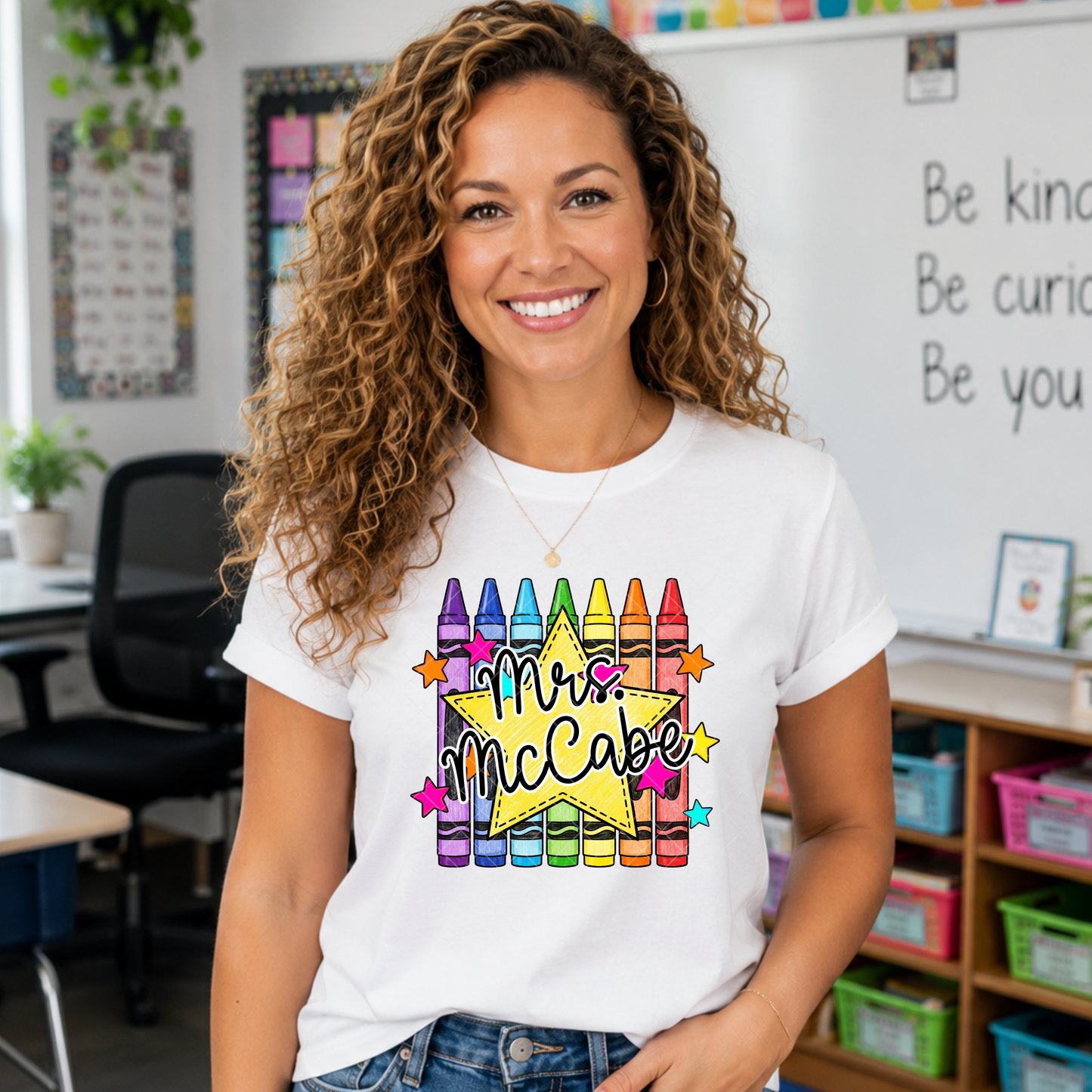 Personalized Crayon School Design DTF Transfer