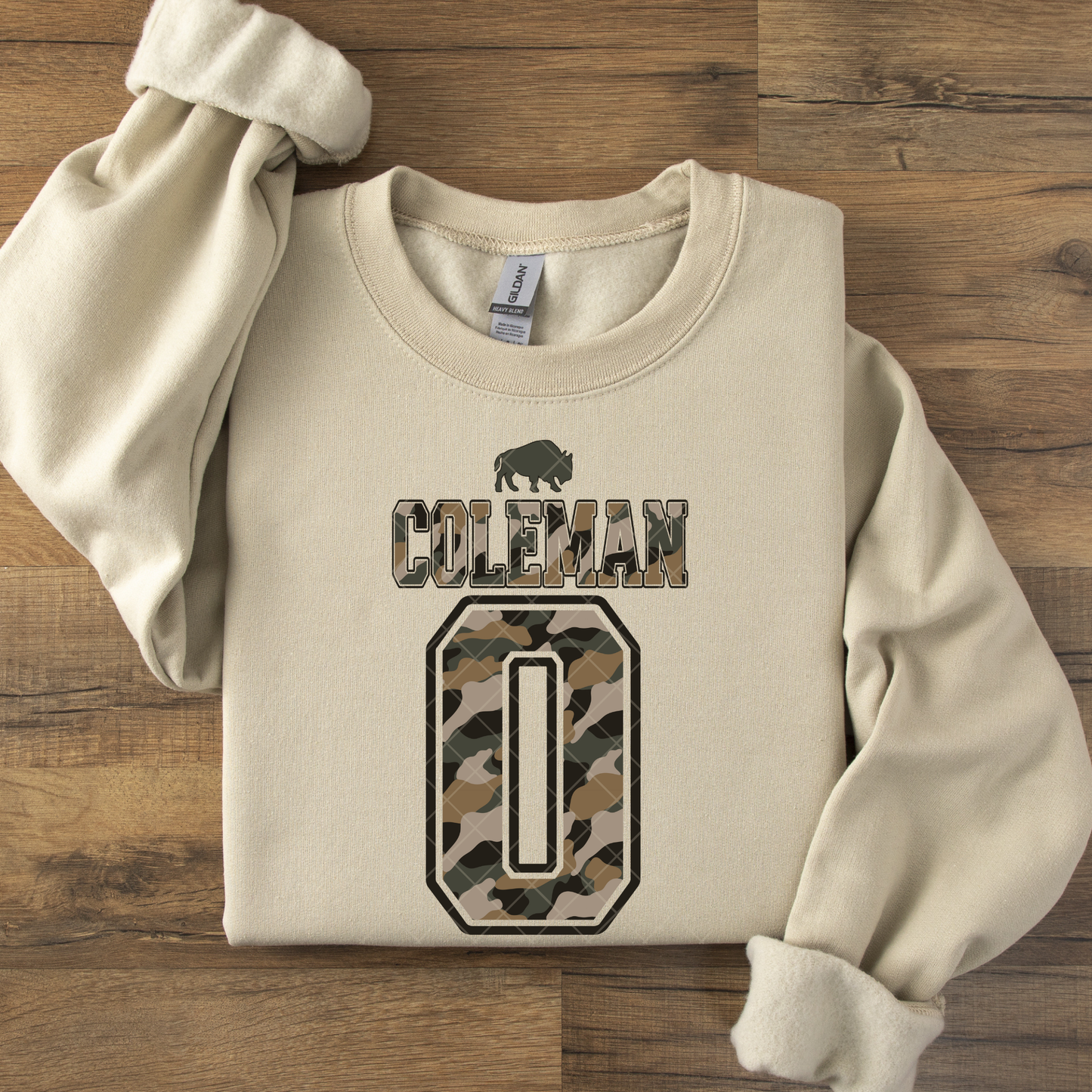 Camo Player Jersey Numbers DTF Transfer