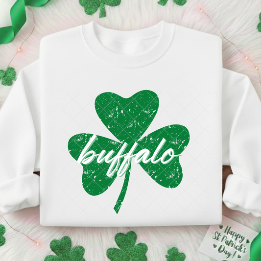 Buffalo Shamrock Distressed DTF Transfer