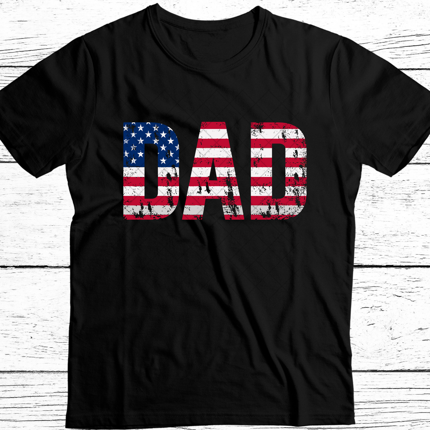 American Flag Dad DTF Transfer
