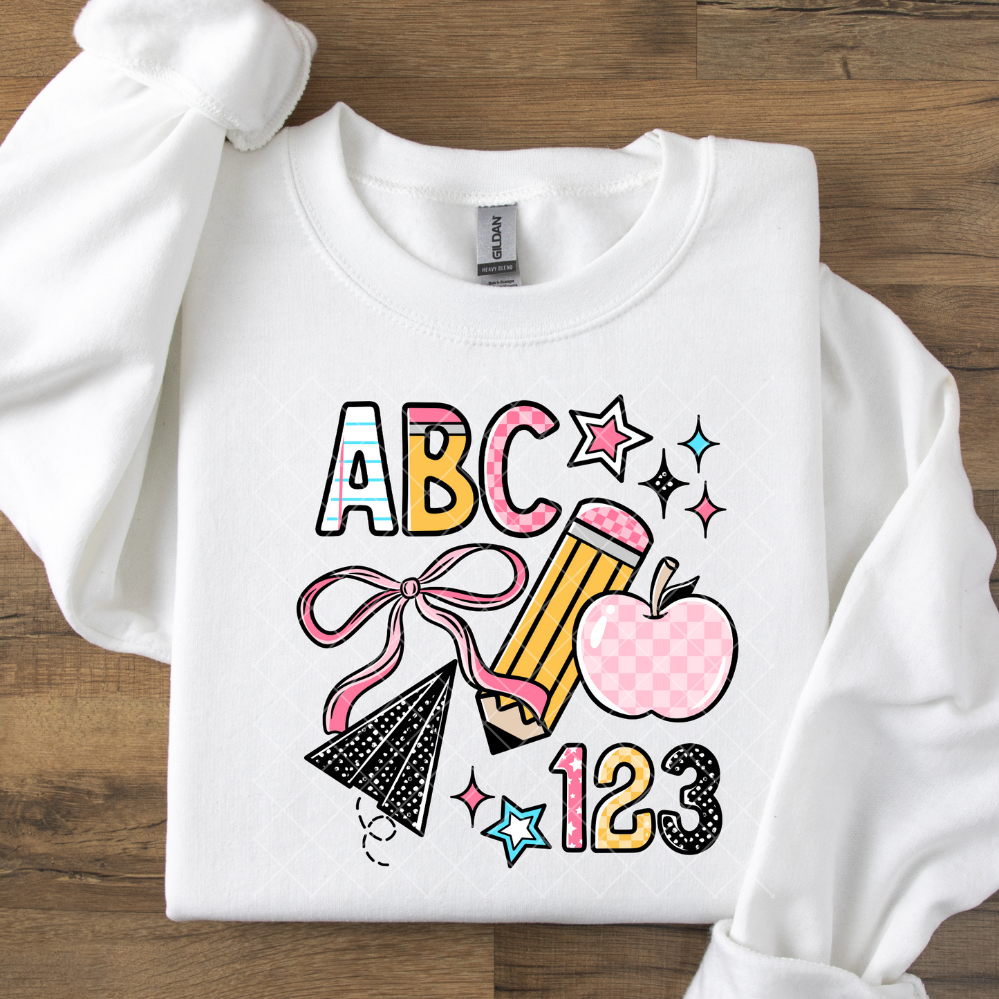 Cute Teacher ABC 123 DTF Transfer