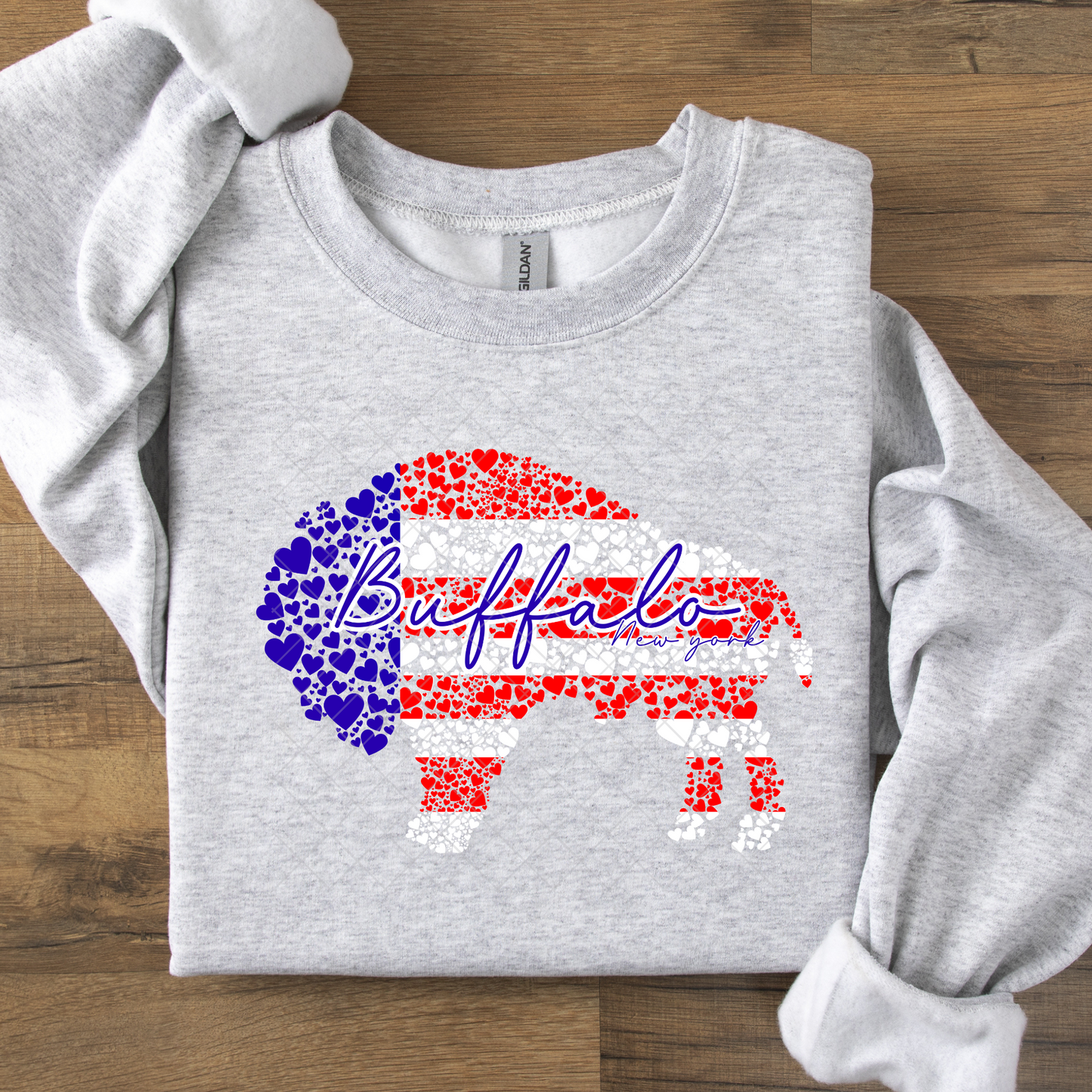 American Flag Buffalo DTF Transfer