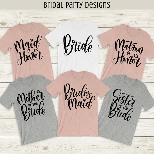 Bridal Party DTF Transfer