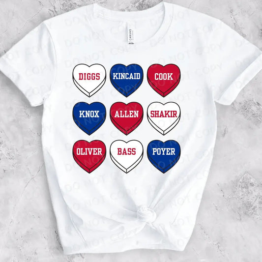 Buffalo Players Valentine Conversation Hearts Dtf Transfers Ready To Press Heat Transfer Direct