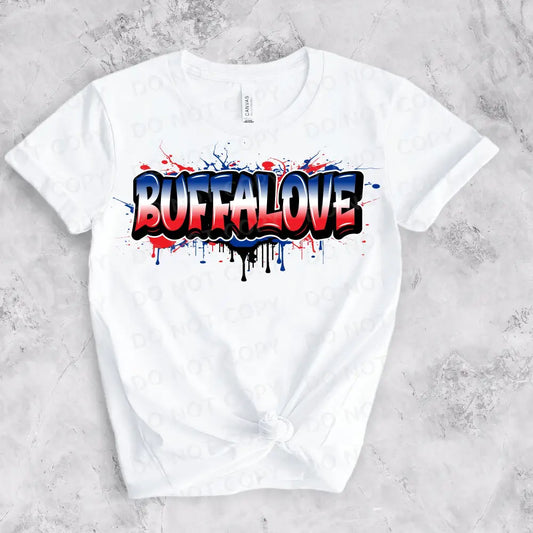 Buffalove Graffiti Paint Drip Dtf Transfers Ready To Press Heat Transfer Direct Film Print Buffalo