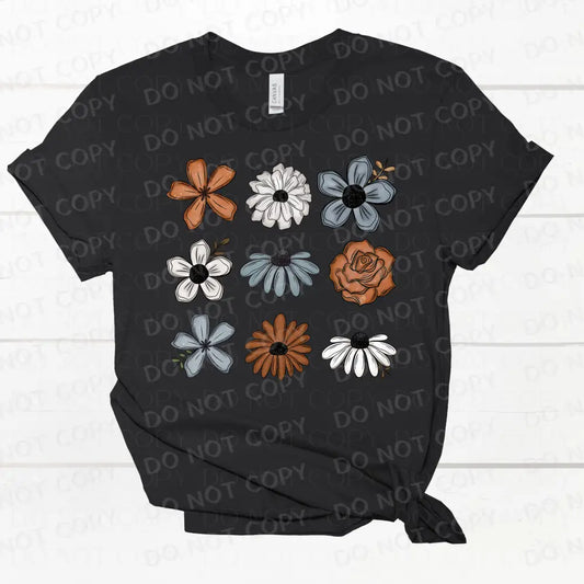 Flower Grid Dtf Transfer