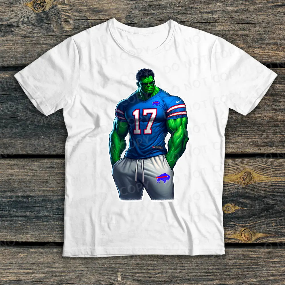 Hulk Josh Allen Buffalo 17 Jersey Dtf Transfers Ready To Press Heat Transfer Direct Film