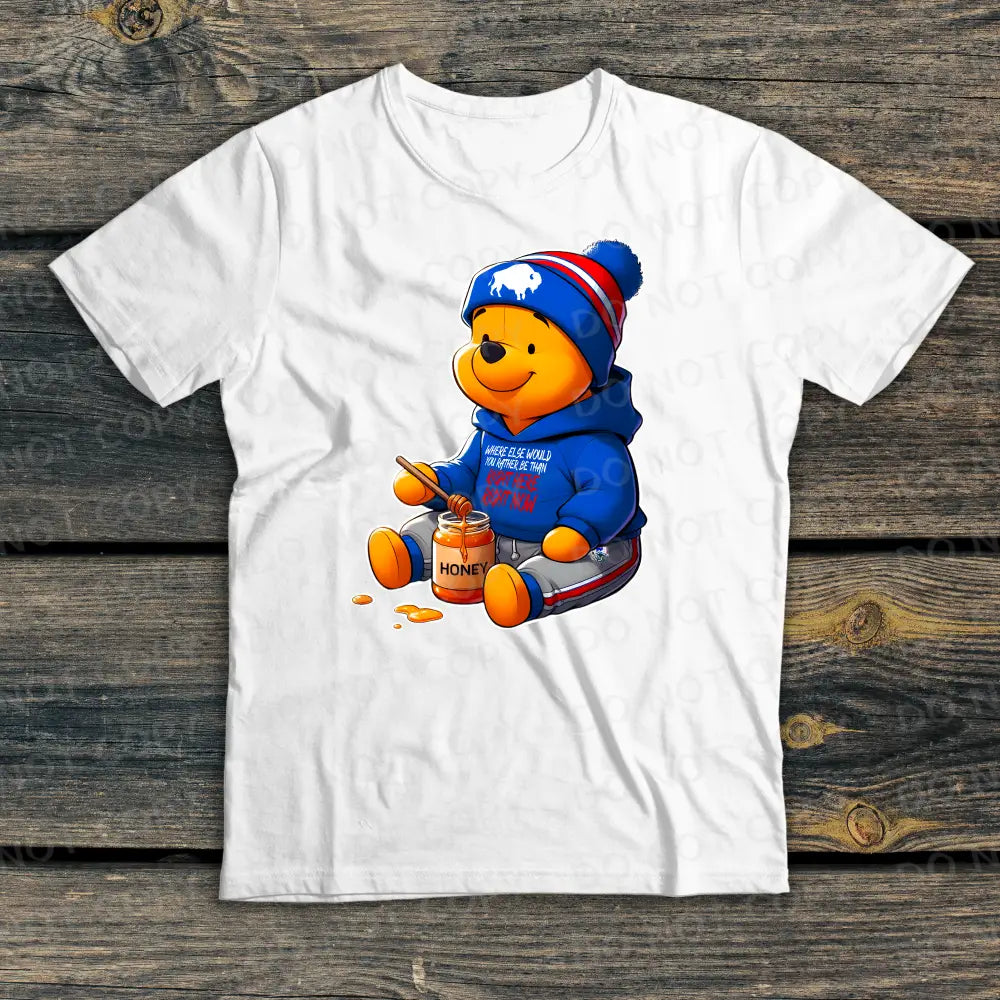 Pooh Buffalo Bear Football Fan Dtf Transfers Ready To Press Heat Transfer Direct Film