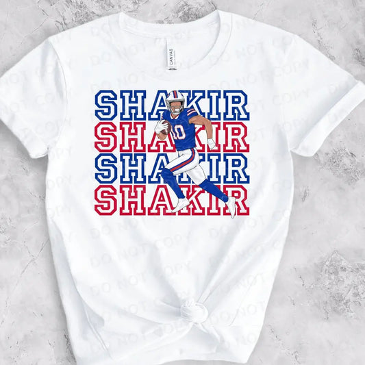 Shakir Dtf Transfers Ready To Press Heat Transfer Direct Film Print Buffalo Football Player 10