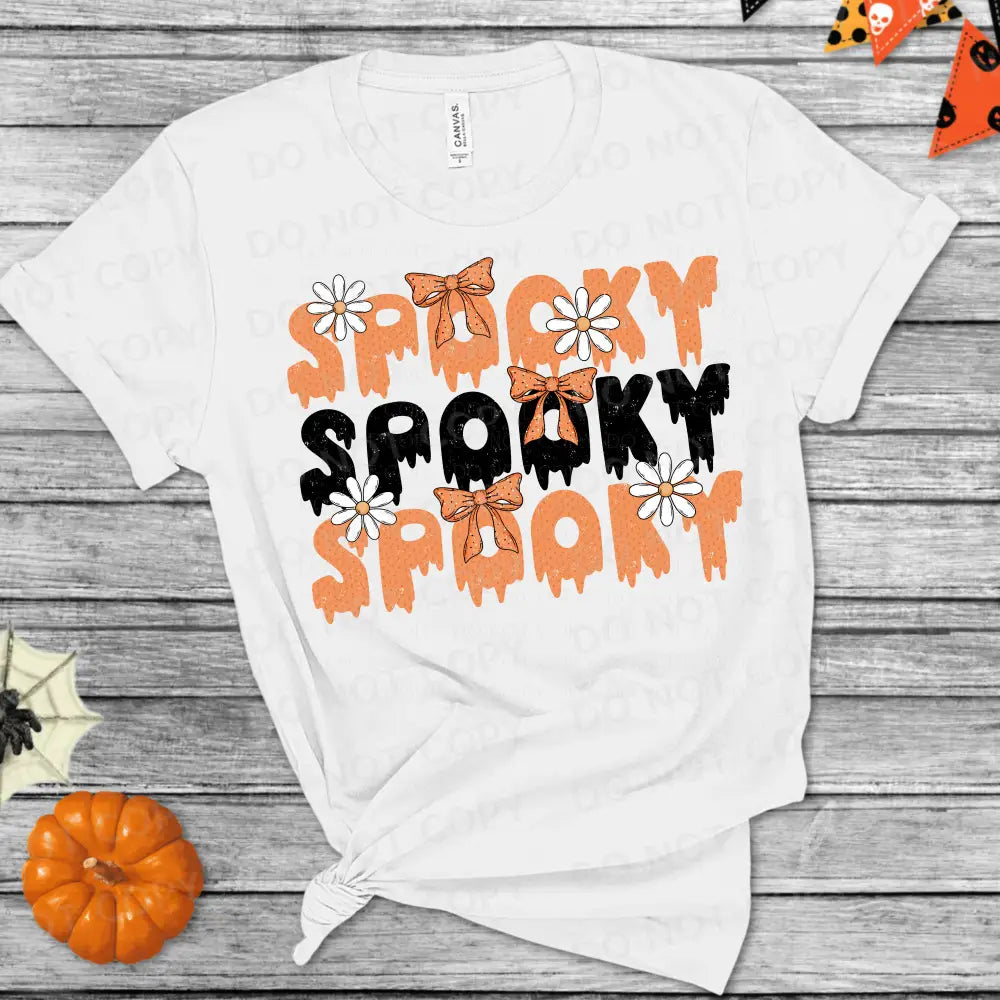 Spooky Halloween Orange Or Purple Girl Dtf Transfer